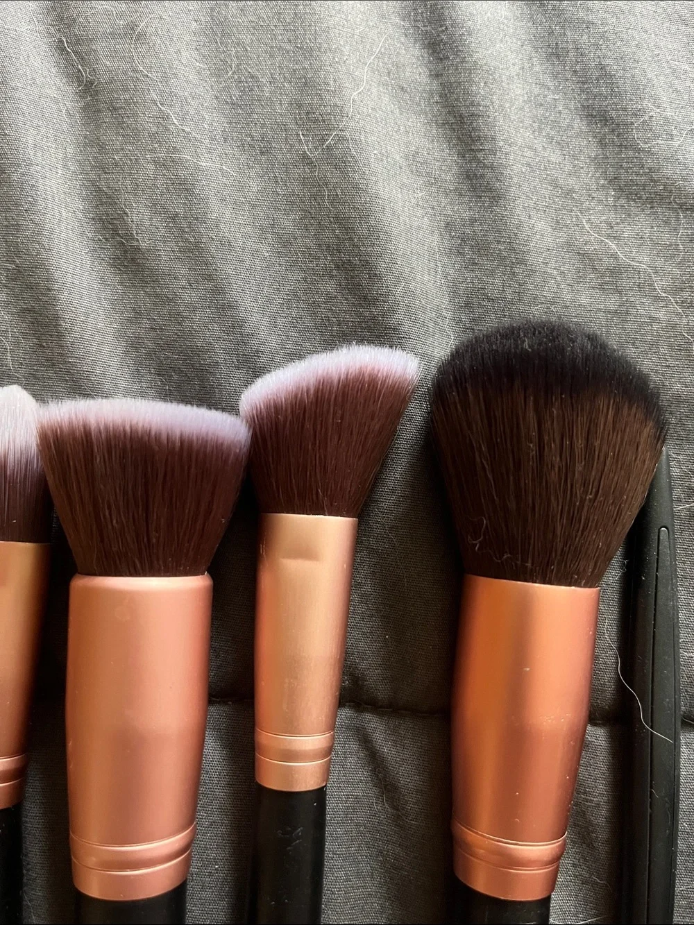 Rose Gold & Black Professional Makeup Brush Set